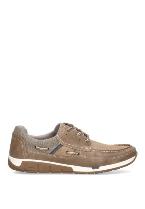 Nautico kiova mocasin de hombre ETIKA 62007 taupe sintetico suela plana