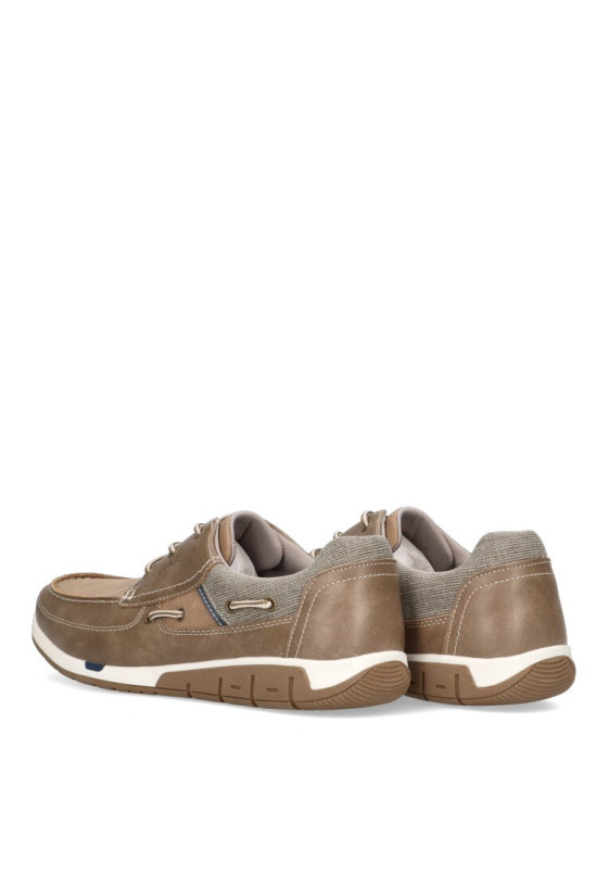 Nautico kiova mocasin de hombre ETIKA 62007 taupe sintetico suela plana
