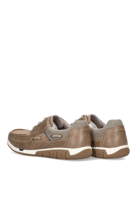 Nautico kiova mocasin de hombre ETIKA 62007 taupe sintetico suela plana