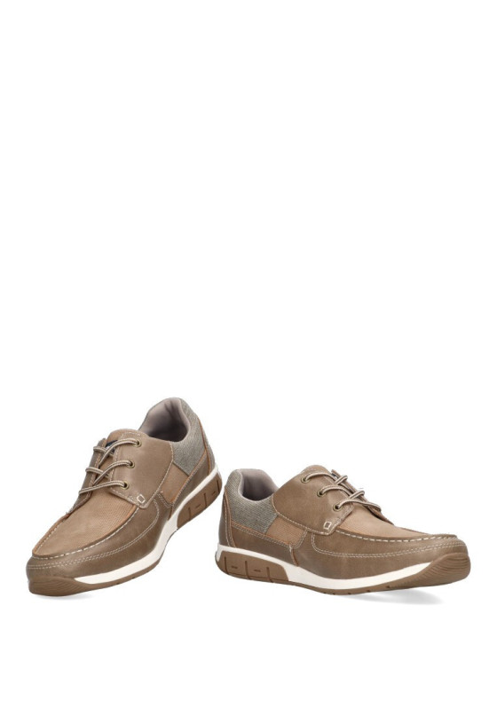 Nautico kiova mocasin de hombre ETIKA 62007 taupe sintetico suela plana