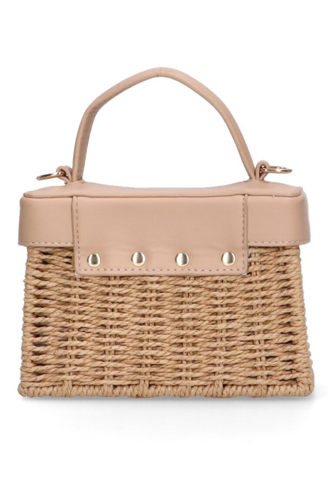 Bolso bandolera pequeña de mujer SAR wf819 natural rafia 