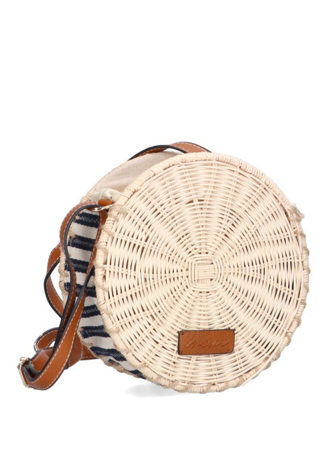 Bolso bandolera pequeña de mujer SAR wt235 negro rafia 