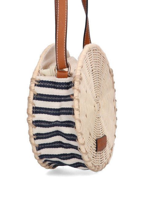 Bolso bandolera pequeña de mujer SAR wt235 negro rafia 