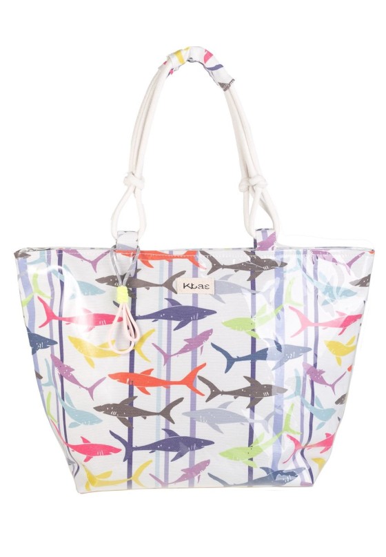 Bolsa playa de mujer KBAS 2962319 azul textil  