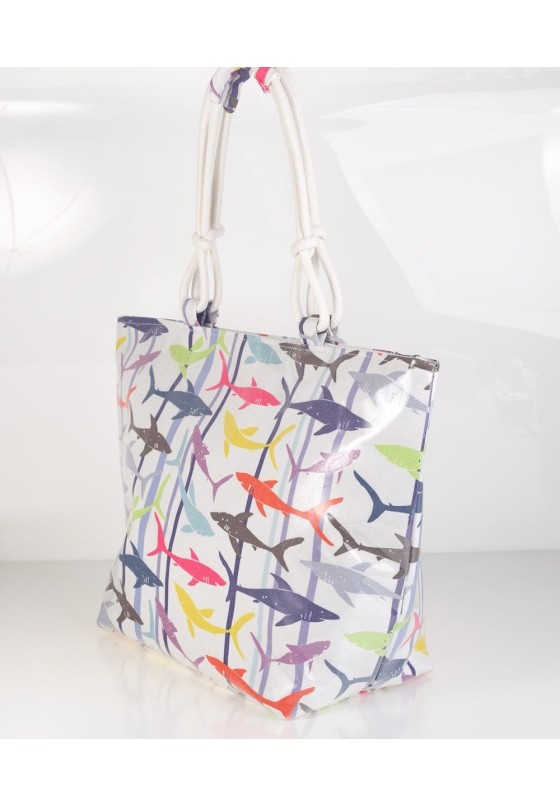 Bolsa playa de mujer KBAS 2962319 azul textil  