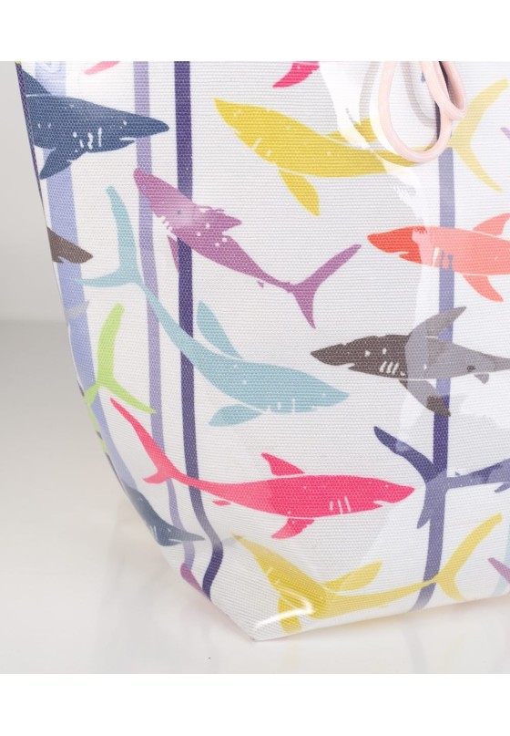 Bolsa playa de mujer KBAS 2962319 azul textil  