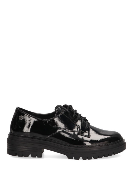 Zapato de mujer XTI 142191 negro sintetico suela plana