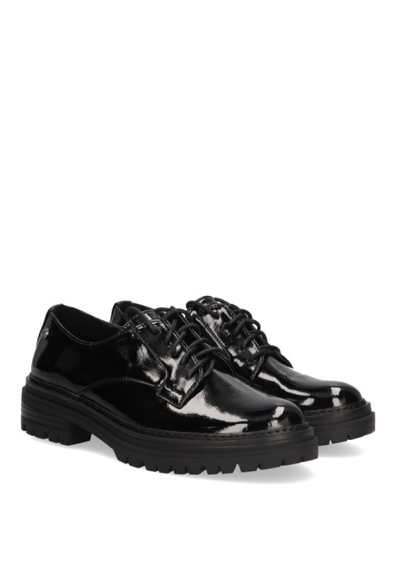 Zapato de mujer XTI 142191 negro sintetico suela plana