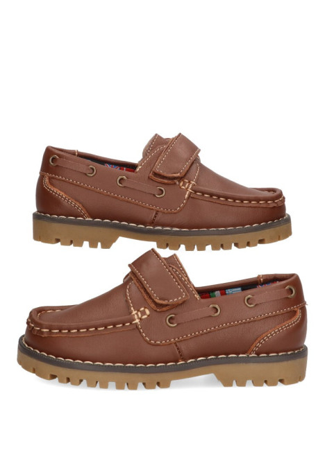 Nautico kiova mocasin de niño LUNA KIDS a766 marron piel suela plana
