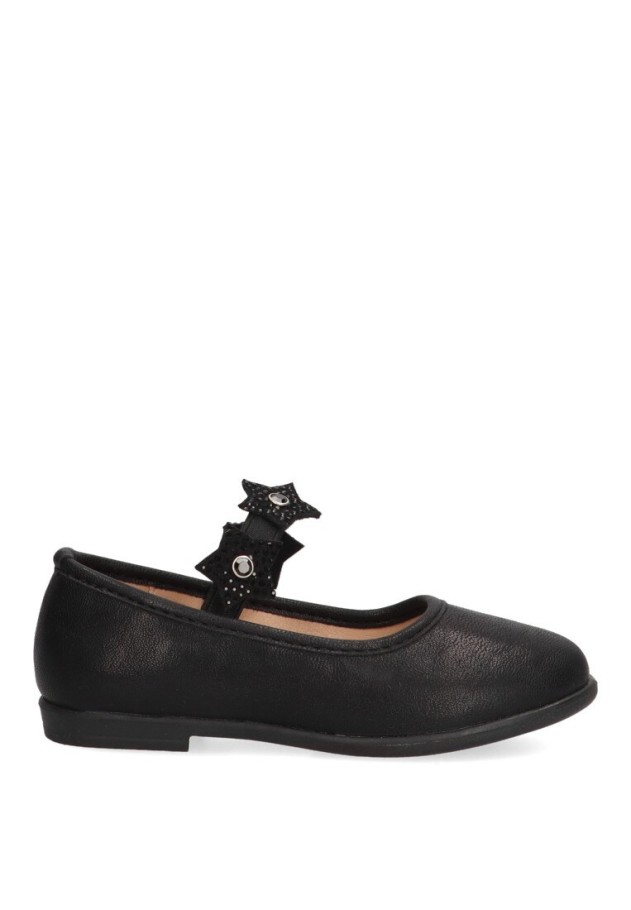 Bailarina  de niña LUNA KIDS c424 negro sintetico suela plana