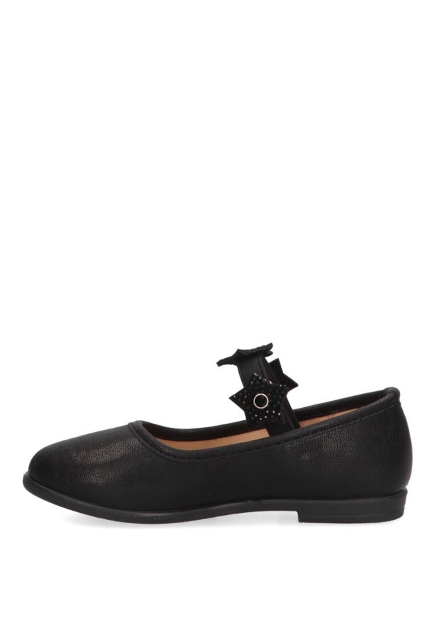 Bailarina  de niña LUNA KIDS c424 negro sintetico suela plana