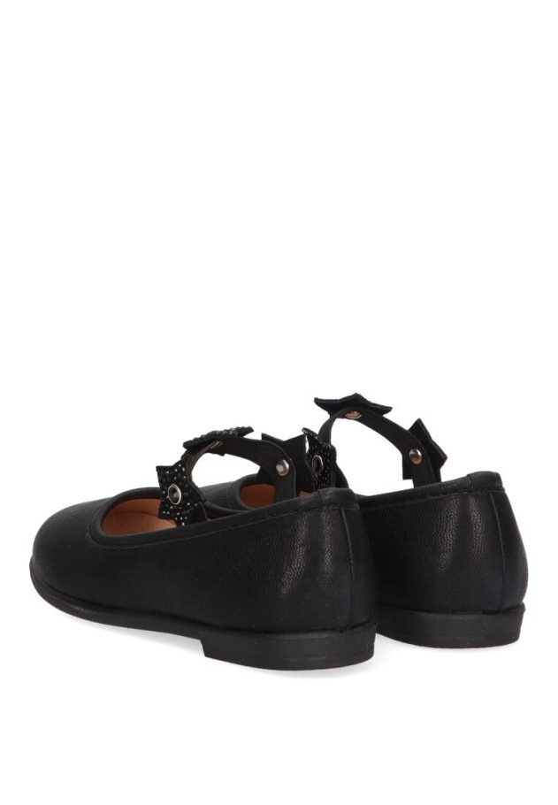 Bailarina  de niña LUNA KIDS c424 negro sintetico suela plana