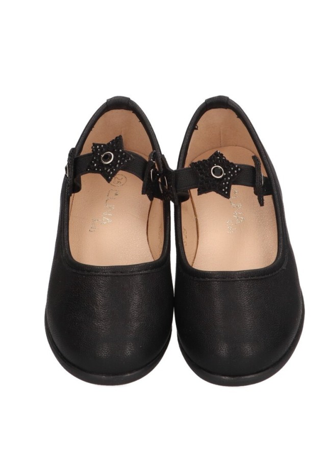Bailarina  de niña LUNA KIDS c424 negro sintetico suela plana