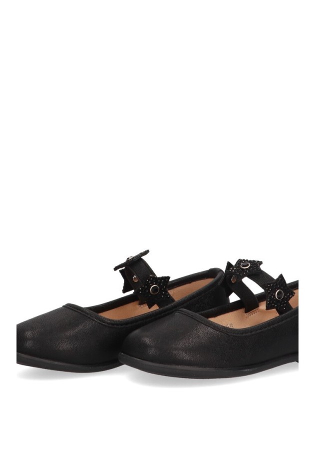 Bailarina  de niña LUNA KIDS c424 negro sintetico suela plana