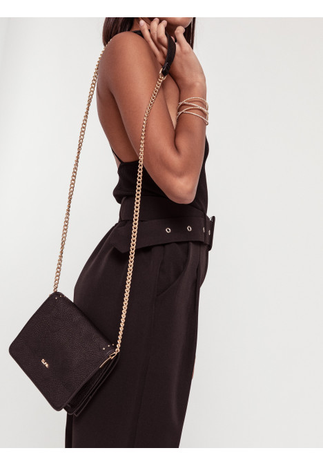 Bolso bandolera grande de mujer Luna Collection ciney negro sintetico 