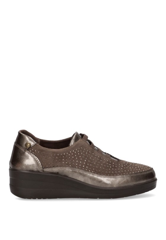Zapato de mujer AMARPIES amd25360 taupe sintetico cuña media