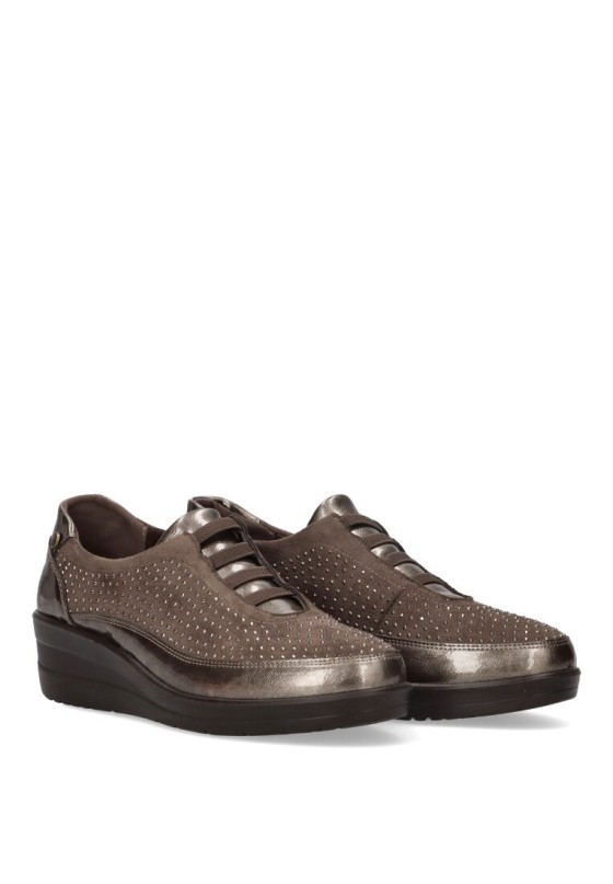 Zapato de mujer AMARPIES amd25360 taupe sintetico cuña media