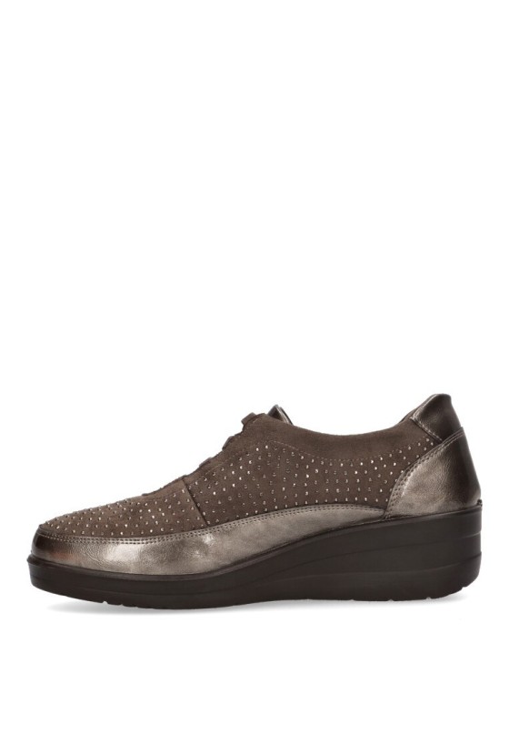Zapato de mujer AMARPIES amd25360 taupe sintetico cuña media