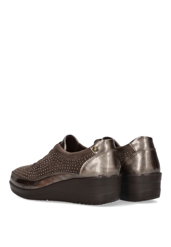 Zapato de mujer AMARPIES amd25360 taupe sintetico cuña media
