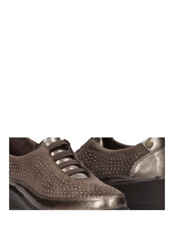 Zapato de mujer AMARPIES amd25360 taupe sintetico cuña media