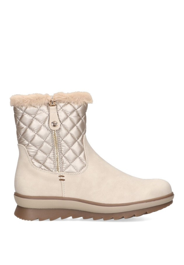 Botin de mujer ETIKA 11113 beige sintetico suela plana