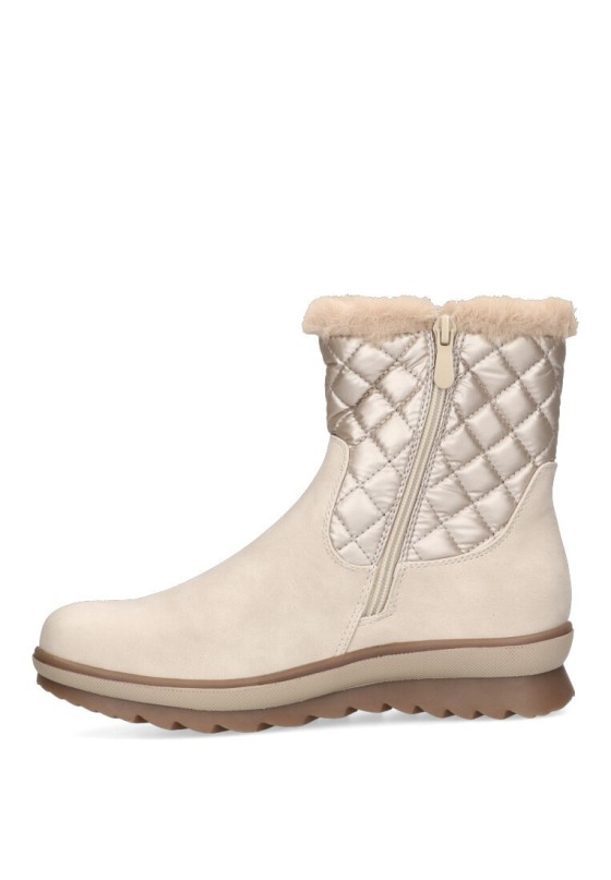 Botin de mujer ETIKA 11113 beige sintetico suela plana