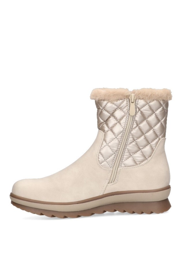 Botin de mujer ETIKA 11113 beige sintetico suela plana