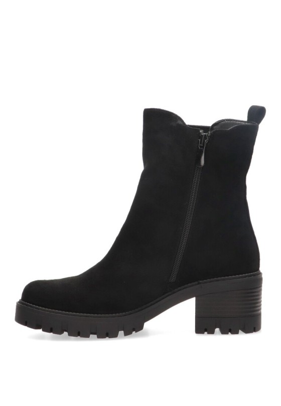 Botin de mujer ETIKA 11921 negro antelina tacón medio