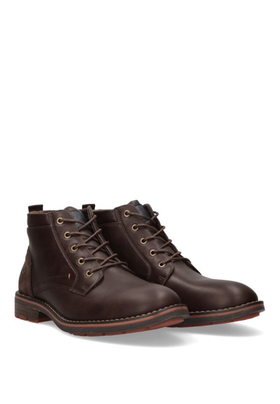 Botin de hombre ETIKA 70906 marron sintetico suela plana