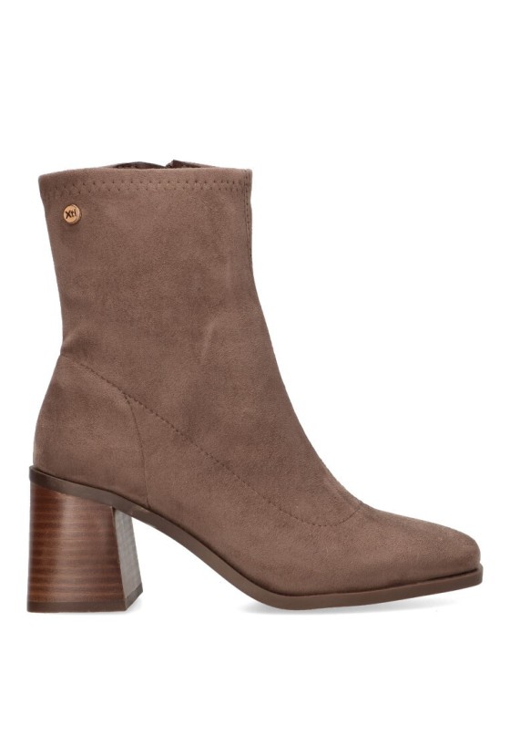 Botin de mujer XTI 141828 taupe sintetico tacón medio