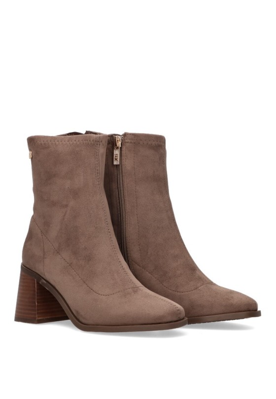 Botin de mujer XTI 141828 taupe sintetico tacón medio