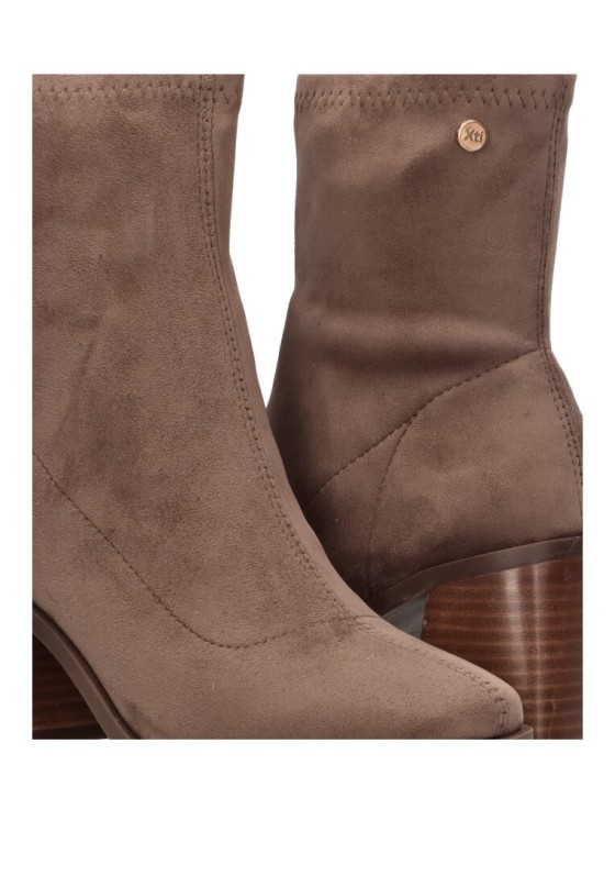 Botin de mujer XTI 141828 taupe sintetico tacón medio