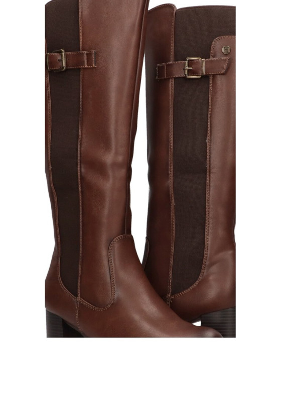 Bota de mujer HISPAFLEX 23250 cuero sintetico tacón alto