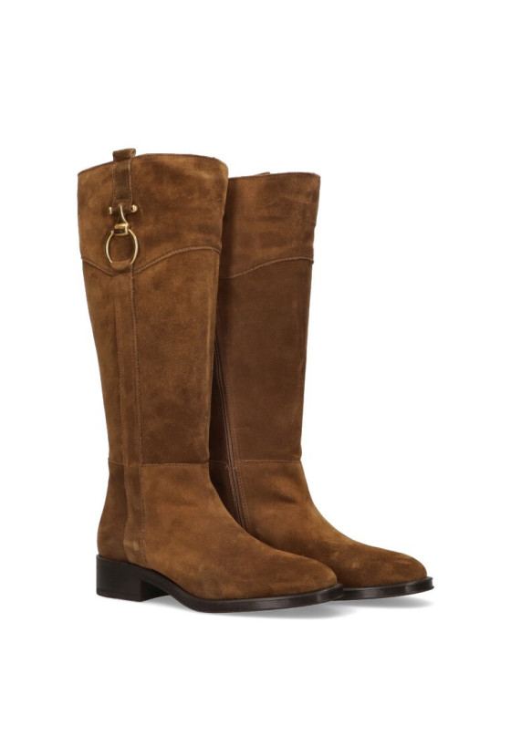 Bota de mujer ALPE 227411 cuero piel suela plana