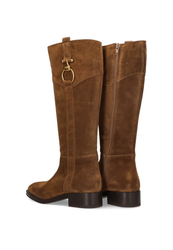Bota de mujer ALPE 227411 cuero piel suela plana