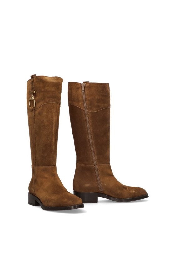 Bota de mujer ALPE 227411 cuero piel suela plana