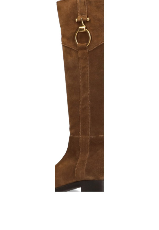 Bota de mujer ALPE 227411 cuero piel suela plana