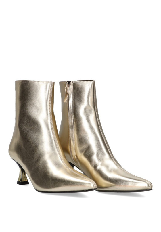 Botin de mujer LUNA TREND m3925 oro sintetico tacón medio