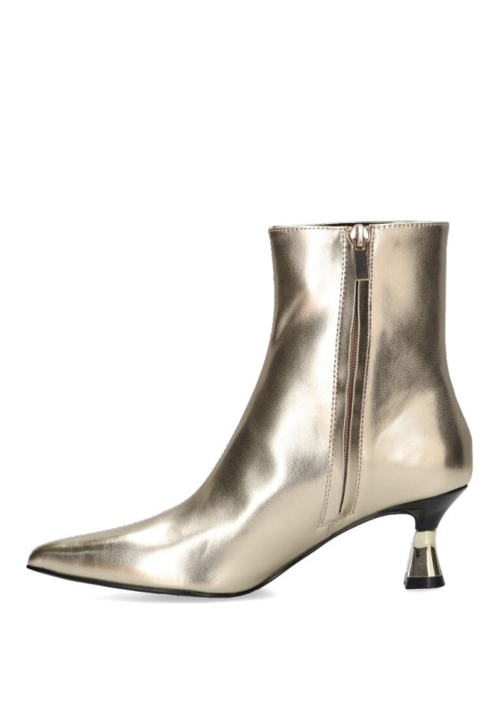 Botin de mujer LUNA TREND m3925 oro sintetico tacón medio