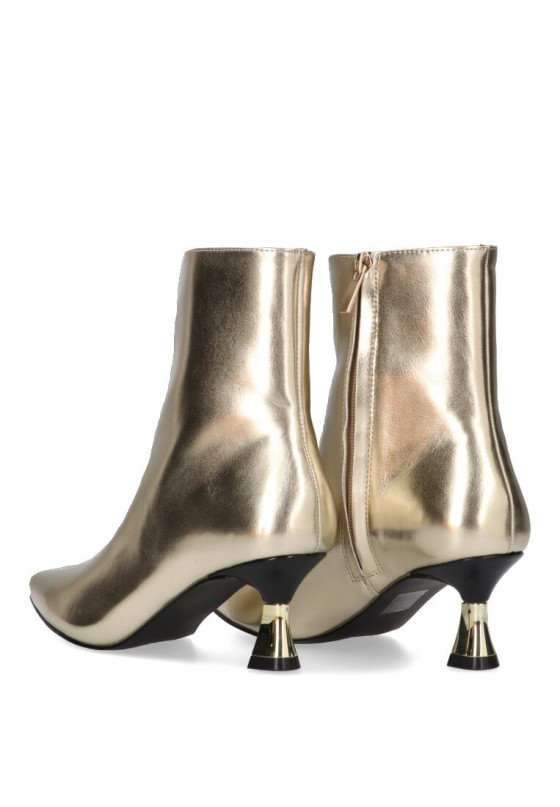 Botin de mujer LUNA TREND m3925 oro sintetico tacón medio