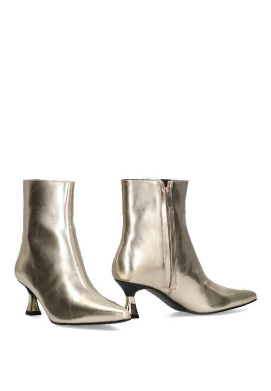 Botin de mujer LUNA TREND m3925 oro sintetico tacón medio