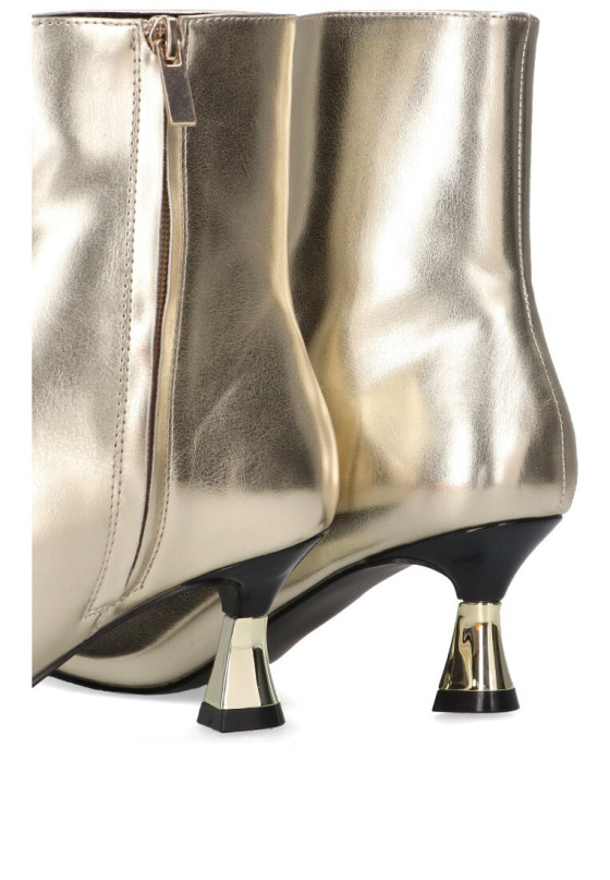 Botin de mujer LUNA TREND m3925 oro sintetico tacón medio