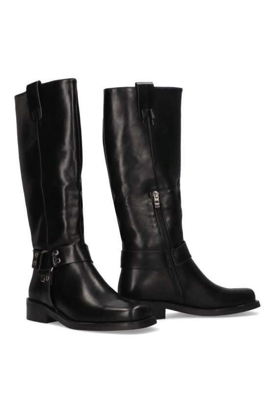 Bota de mujer GALLEVANI 52072 negro antelina suela plana