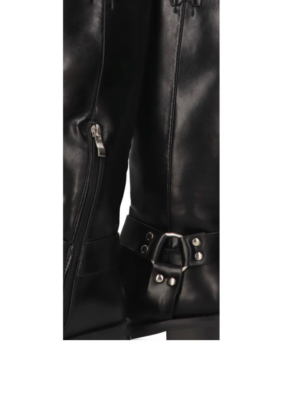 Bota de mujer GALLEVANI 52072 negro antelina suela plana