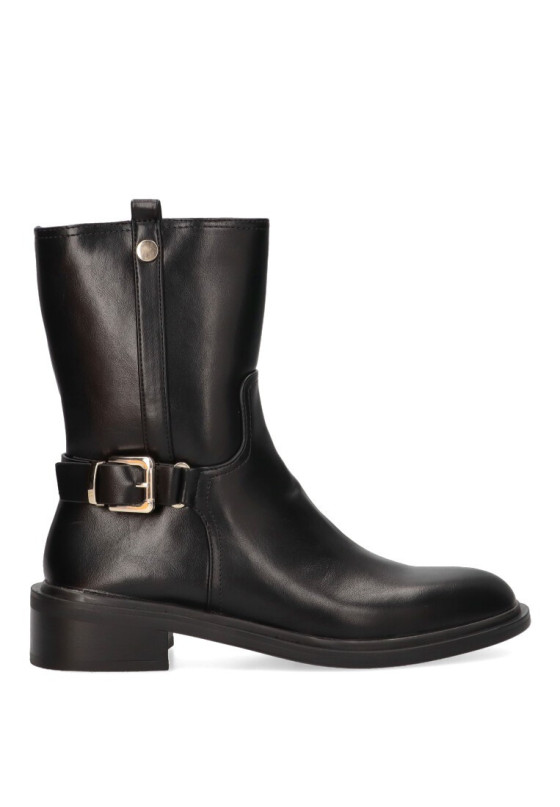 Botin de mujer BELLO ESTAR 52035 negro sintetico suela plana