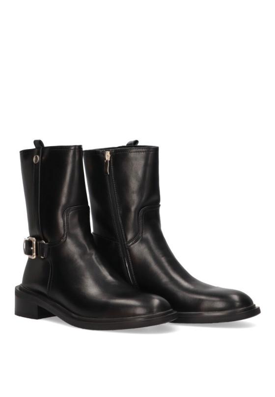 Botin de mujer BELLO ESTAR 52035 negro sintetico suela plana