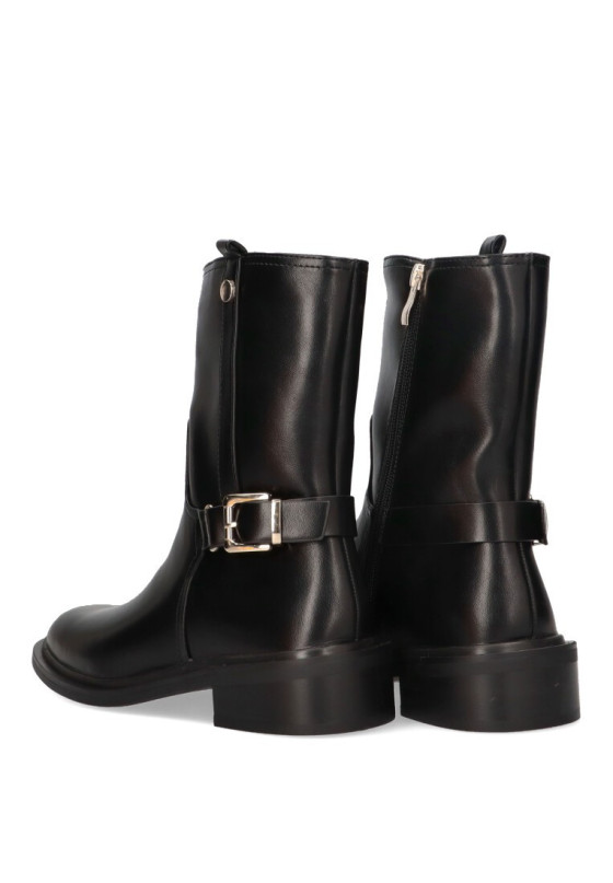 Botin de mujer BELLO ESTAR 52035 negro sintetico suela plana