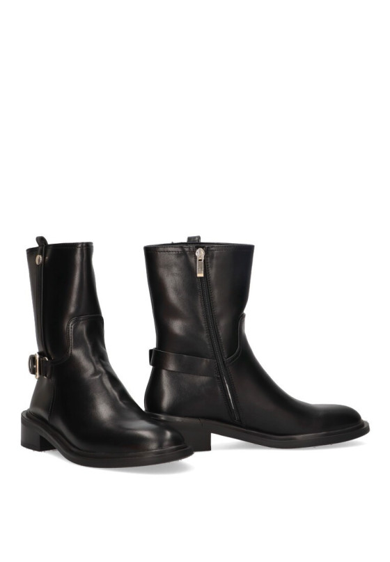 Botin de mujer BELLO ESTAR 52035 negro sintetico suela plana