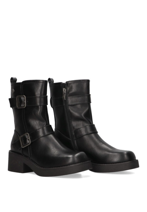 Botin de mujer NIKO AMORE 11920 negro sintetico suela plana