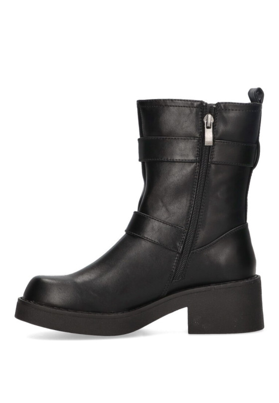 Botin de mujer NIKO AMORE 11920 negro sintetico suela plana